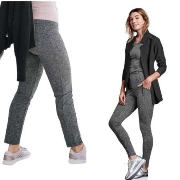 ATHLETA Mercer Split Hem Cropped Leggings in herringbone - Picture 1 of 11